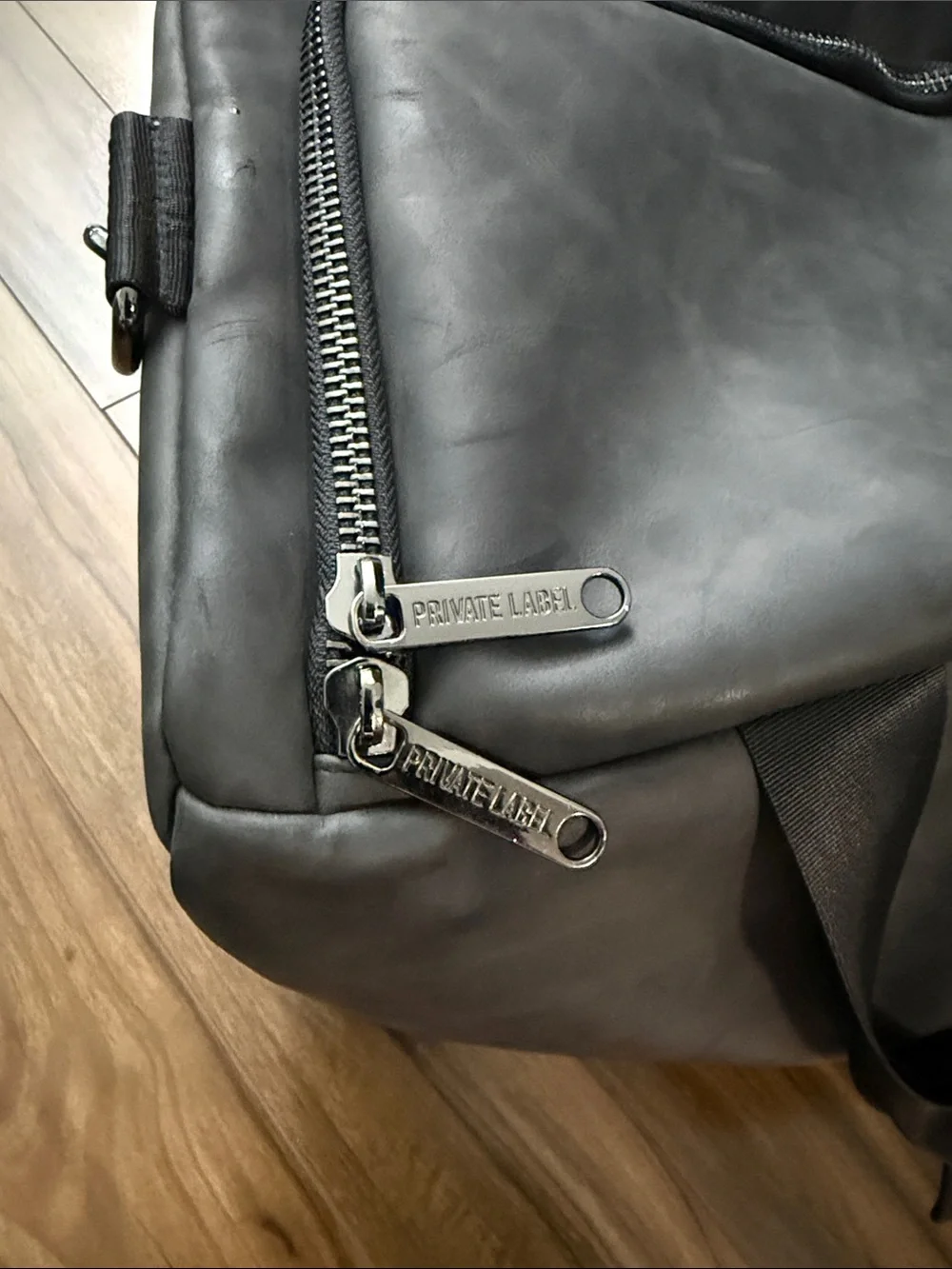 Private Label Platinum Black Men's Duffel Bag with Removable Strap